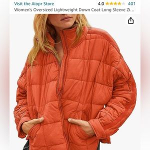 Amazon light down jacket/free people dupe